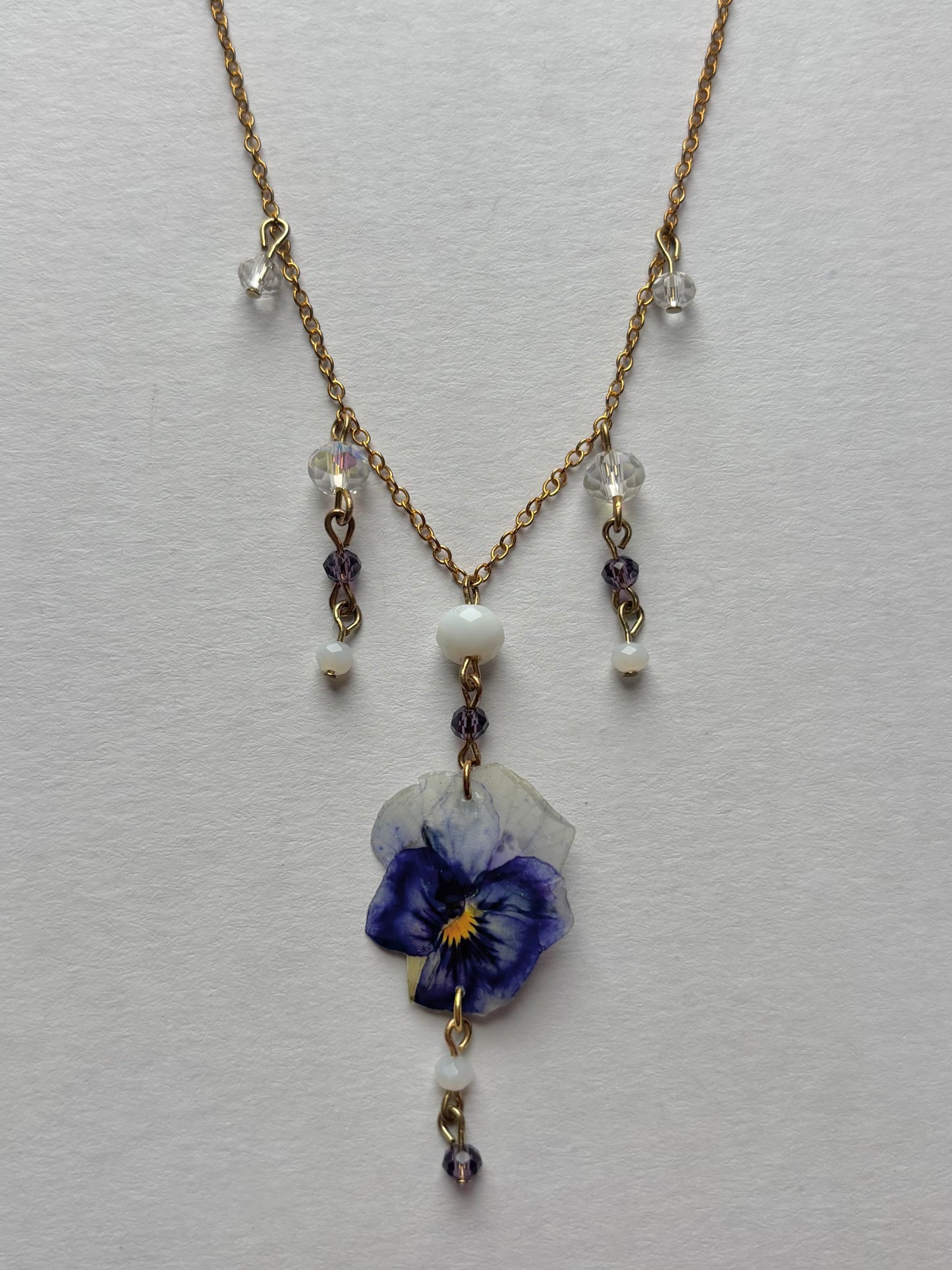 Viola Drop Necklace