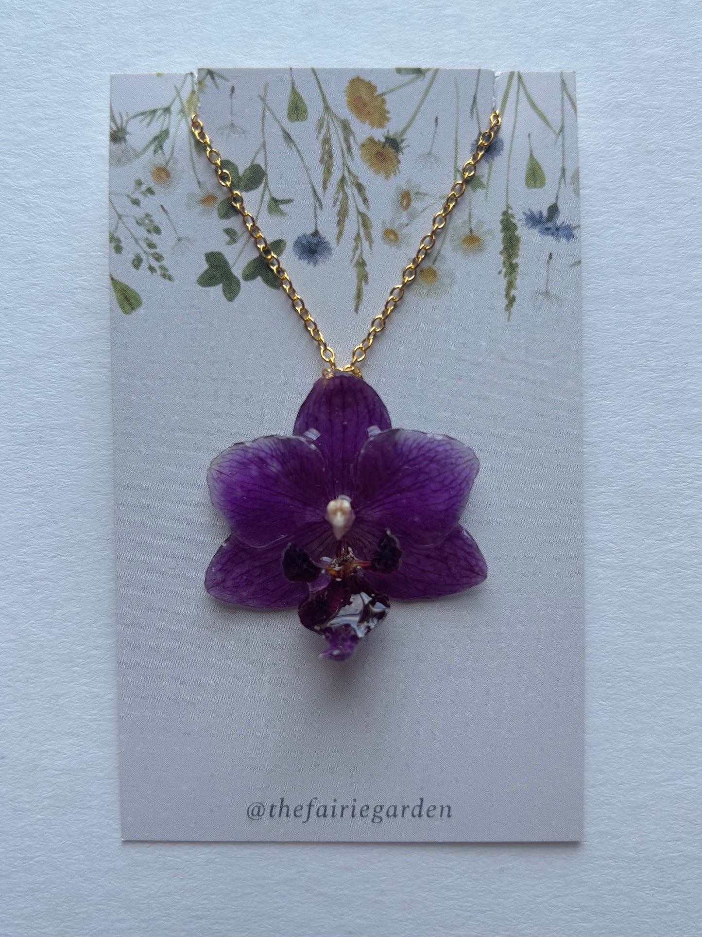 Orchid Necklace - Gold
