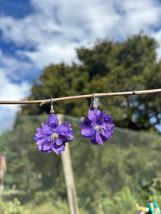 Delphinium earrings