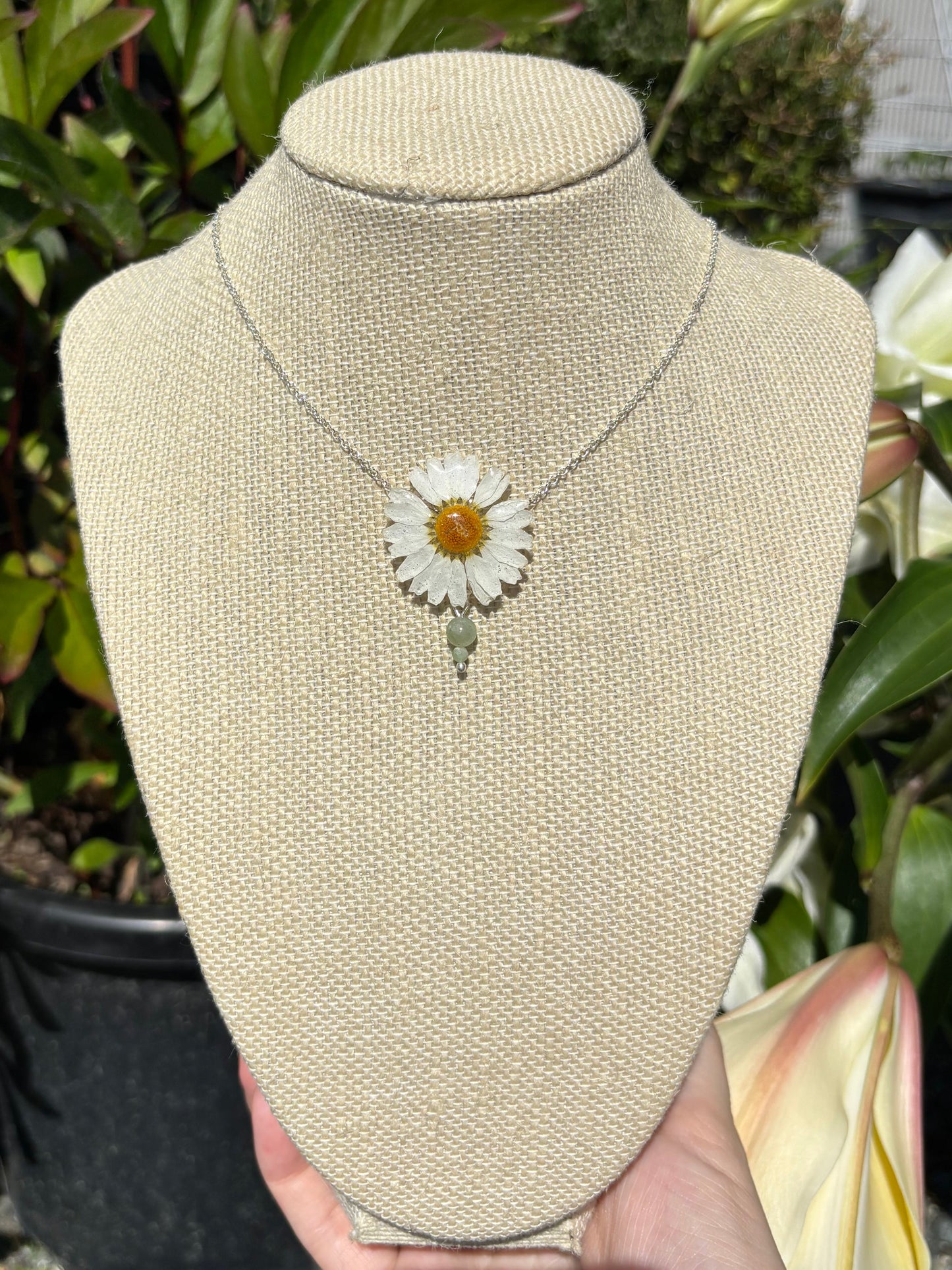 Daisy and Tourmaline Necklace