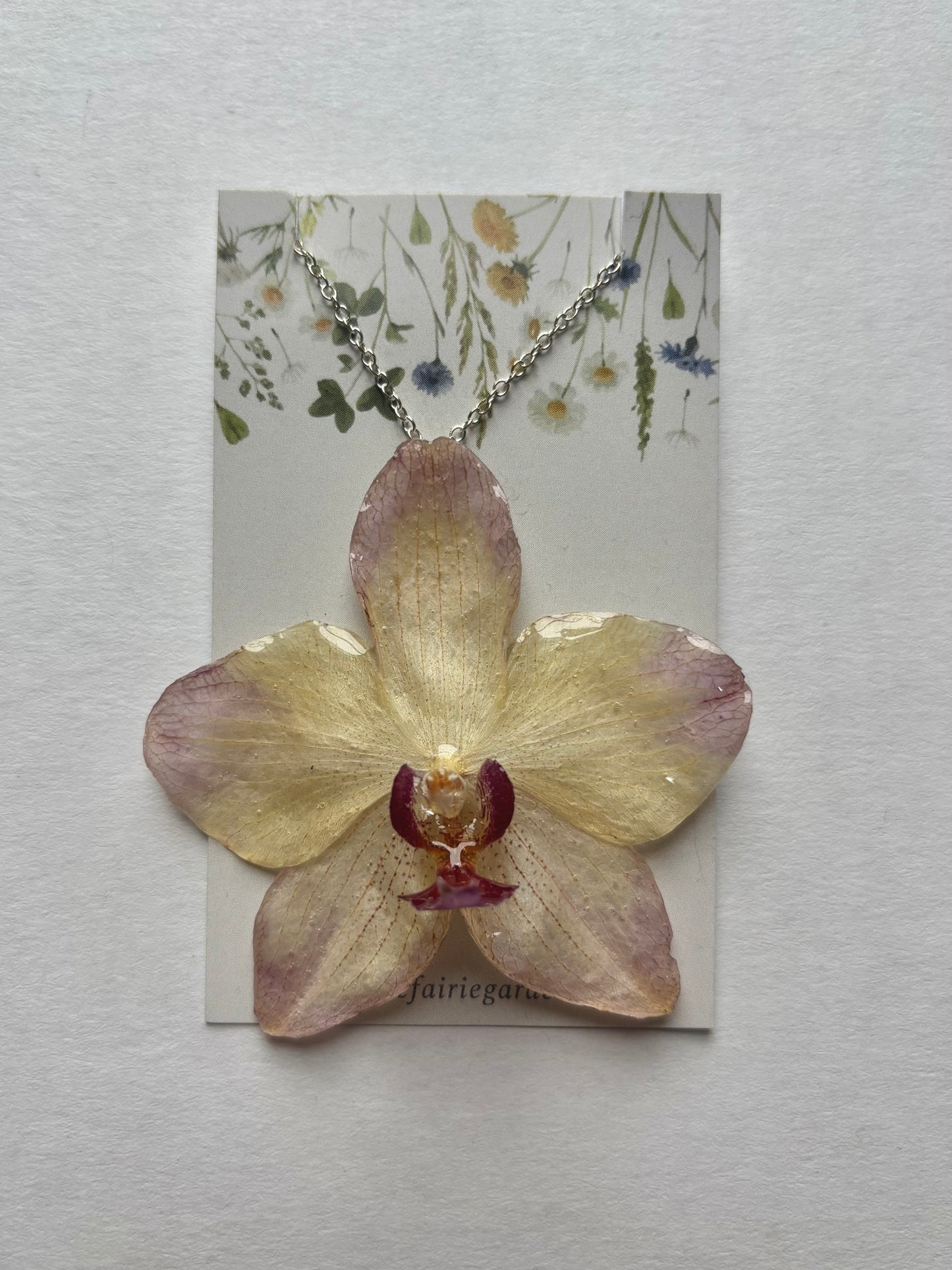 Yellow Orchid Necklace