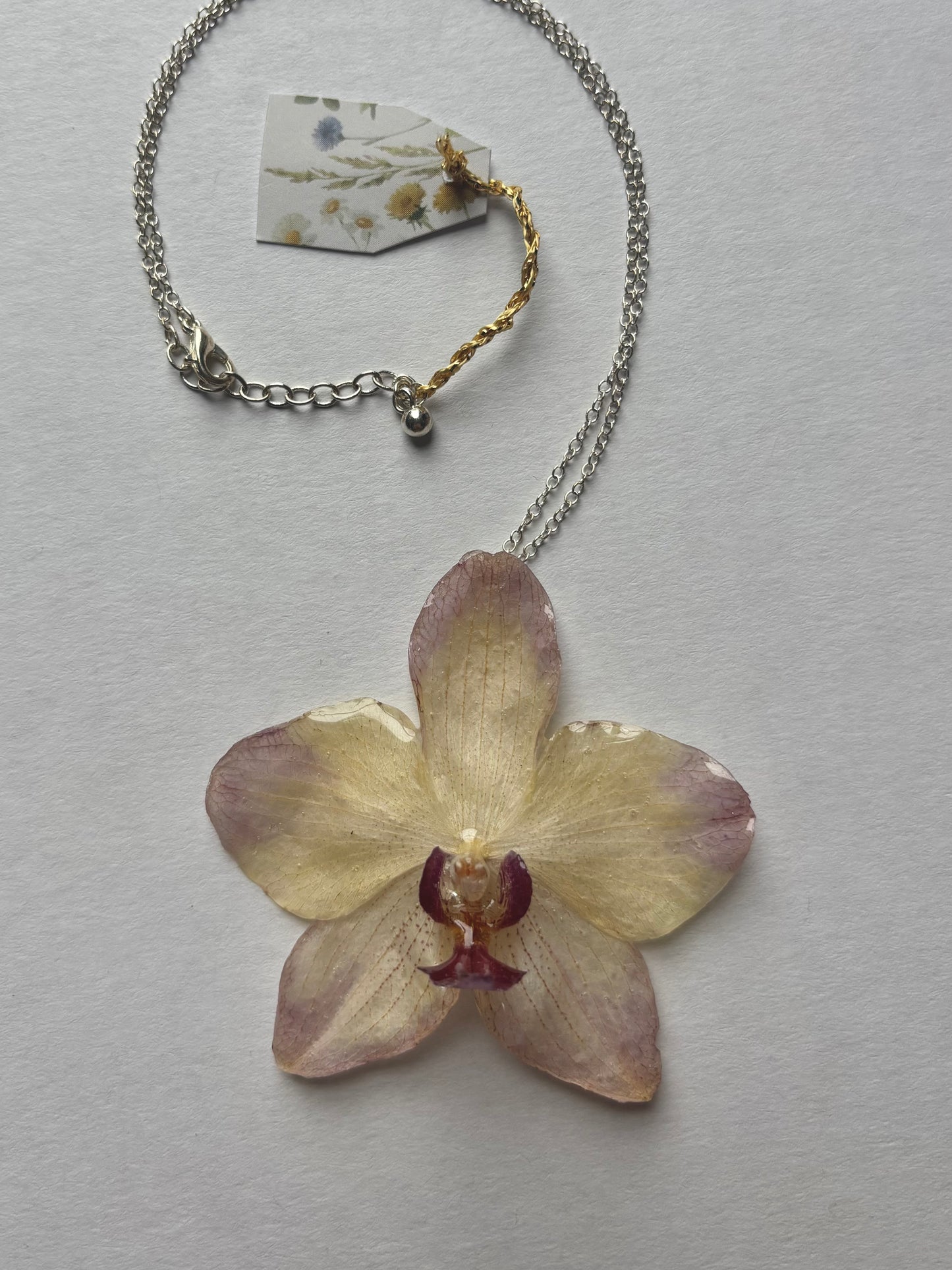 Yellow Orchid Necklace