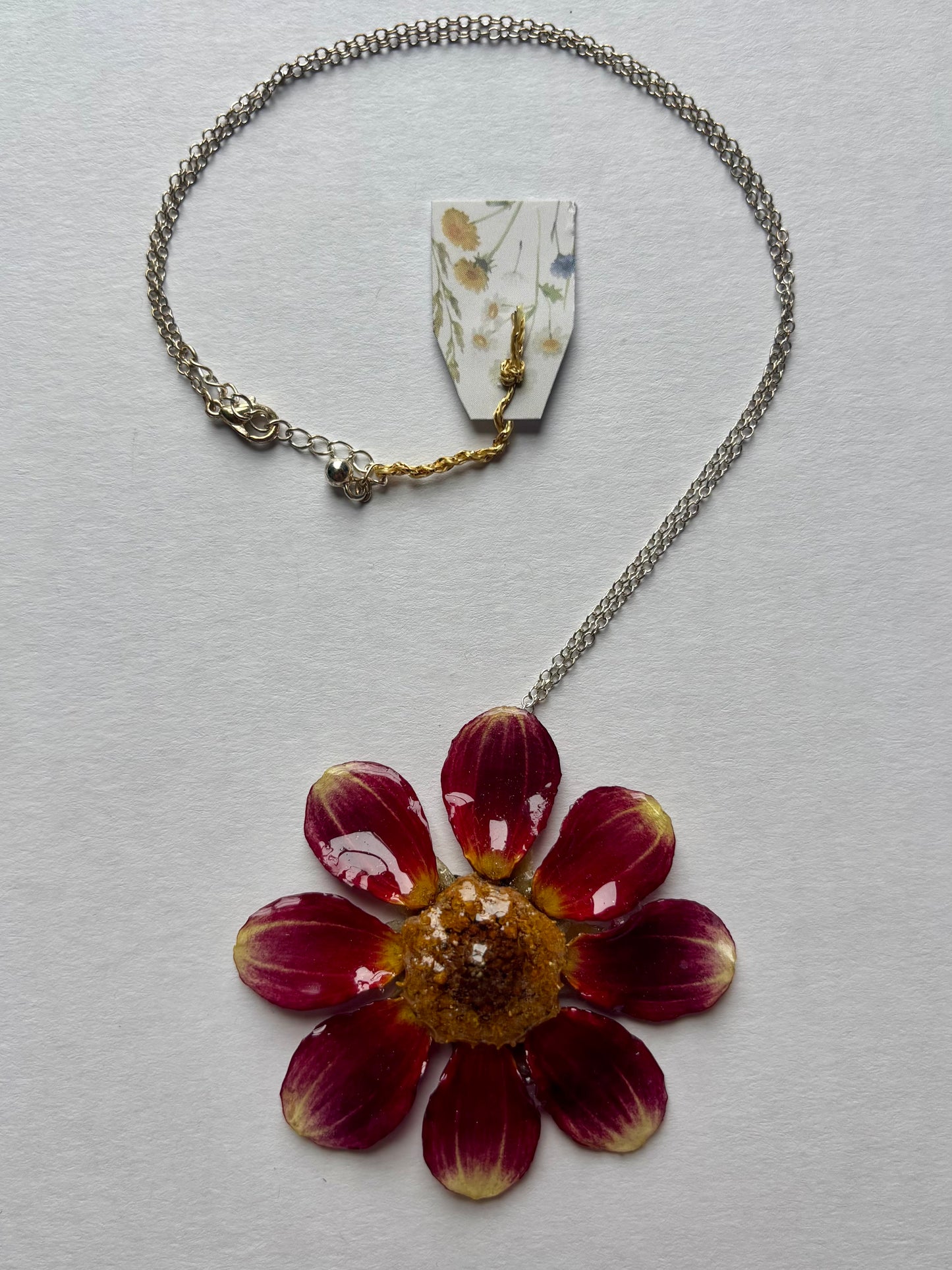 Red Dahlia Necklace