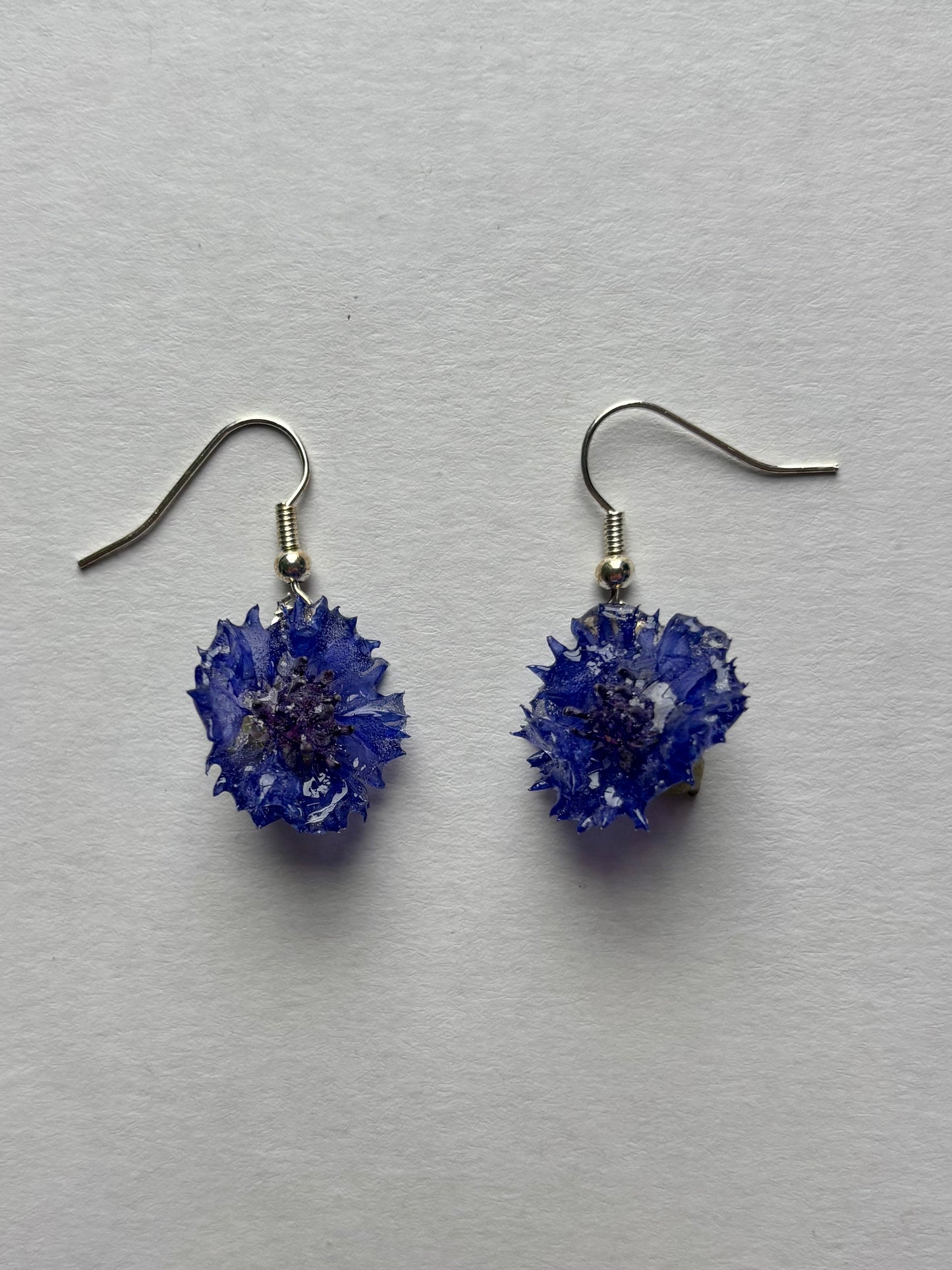 Blue Cornflower Earrings