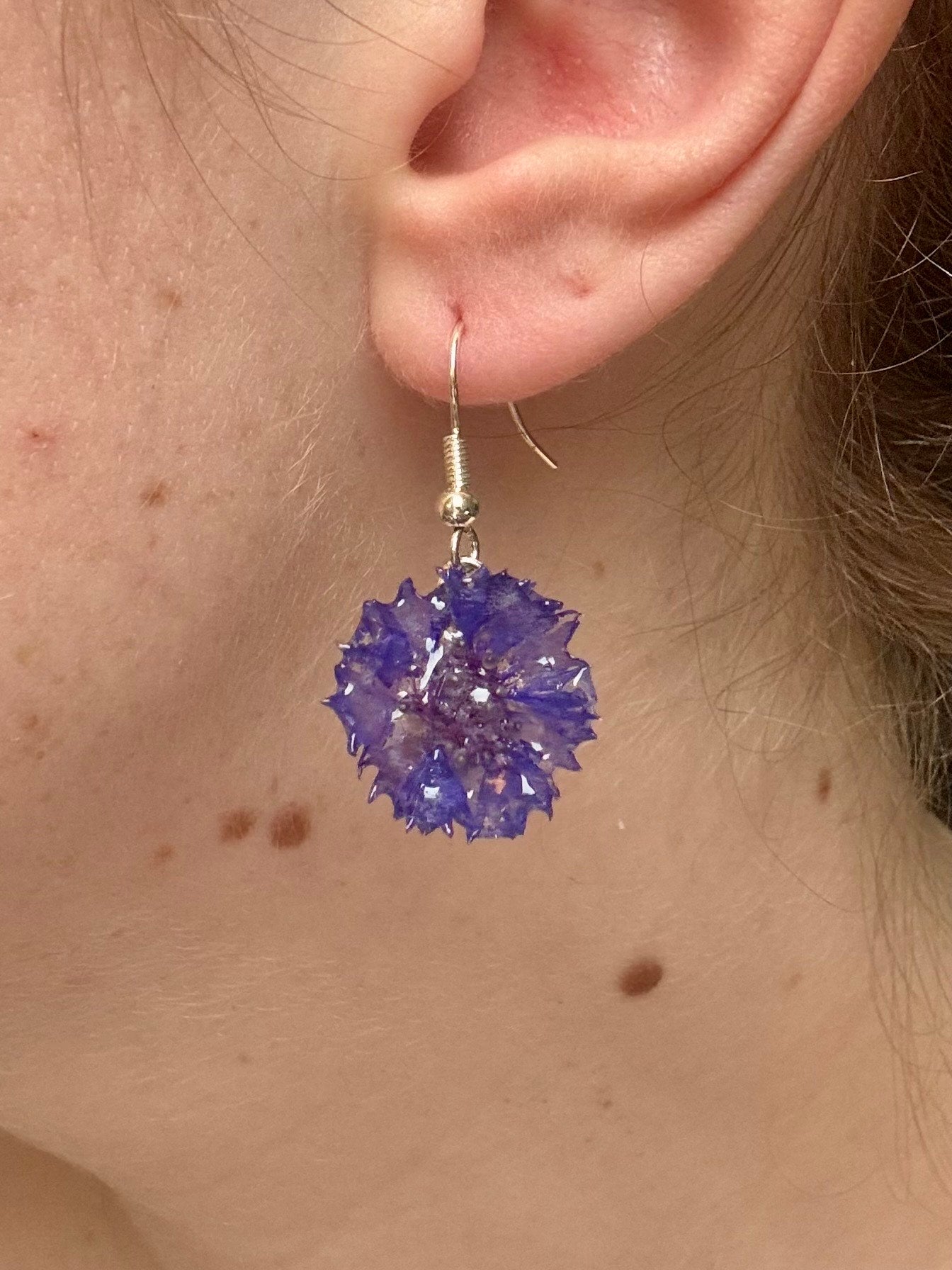 Blue Cornflower Earrings