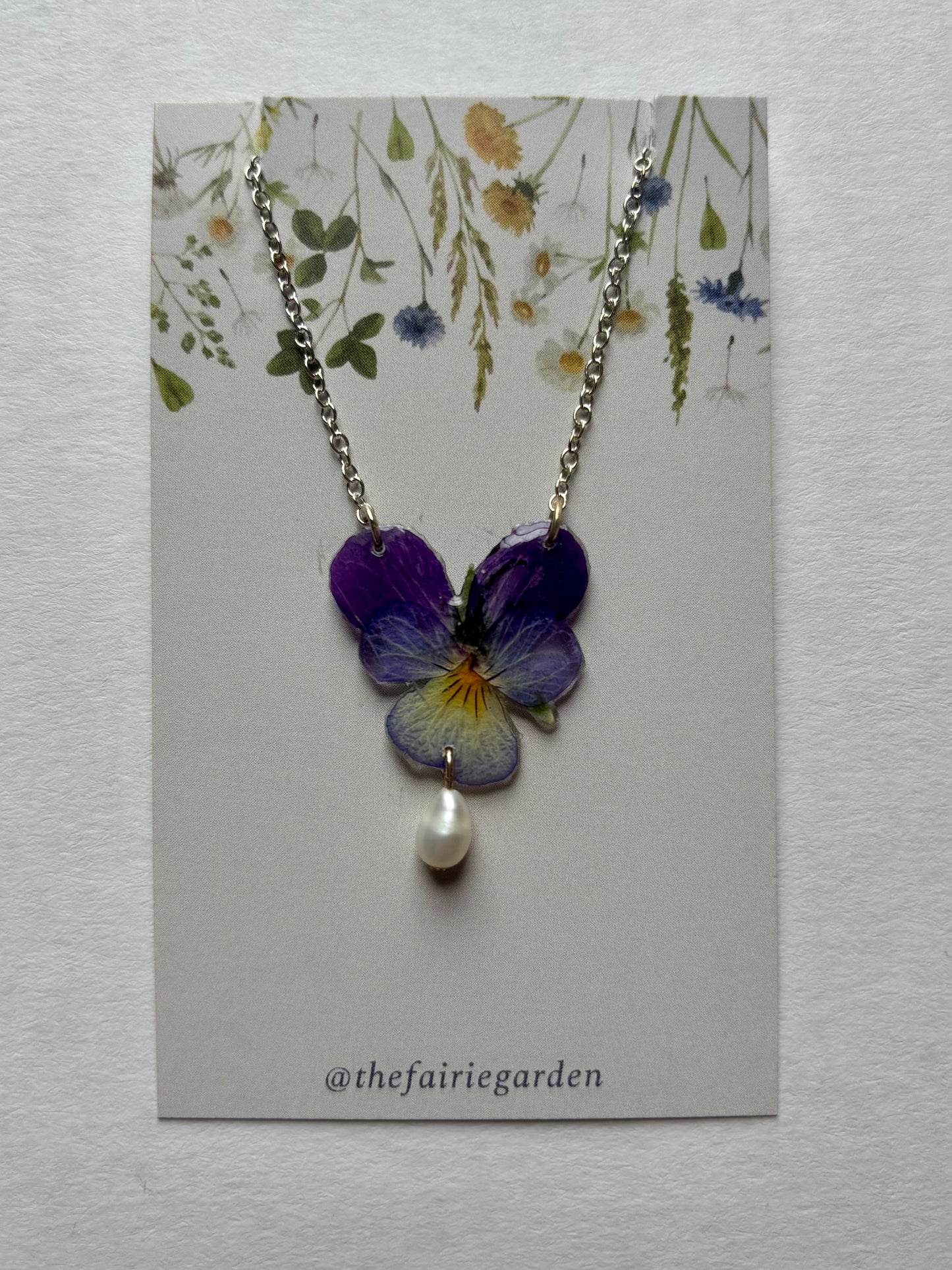 Viola and Pearl Necklace