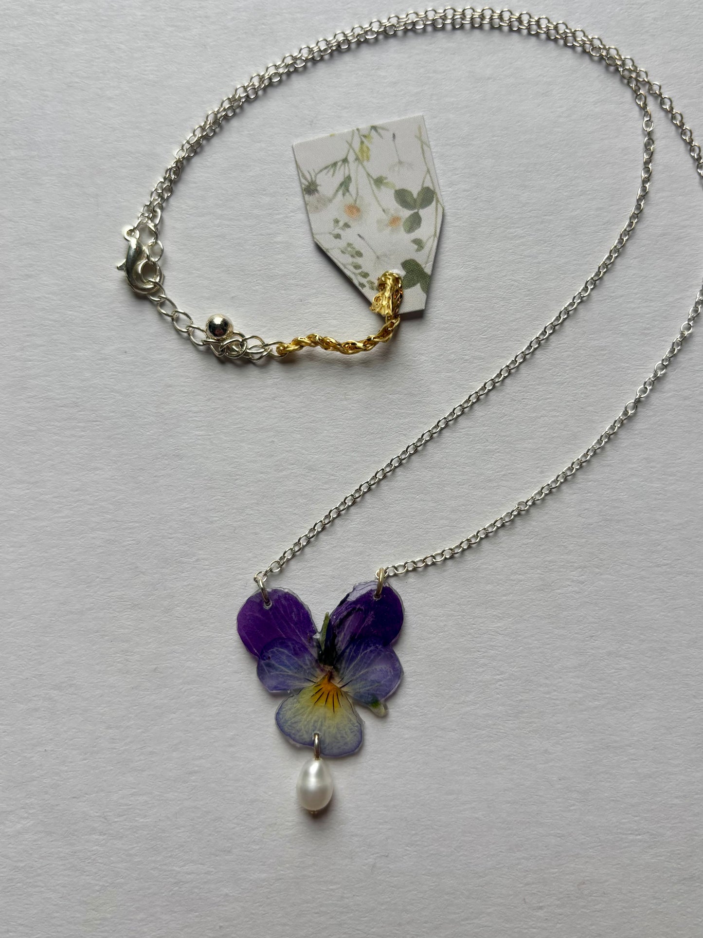 Viola and Pearl Necklace