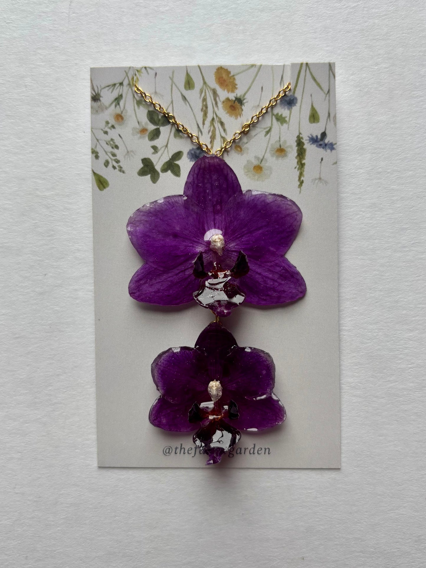 Double Orchid Necklace
