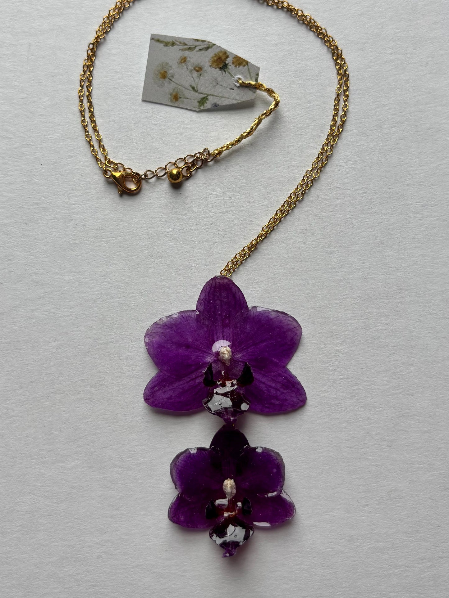 Double Orchid Necklace