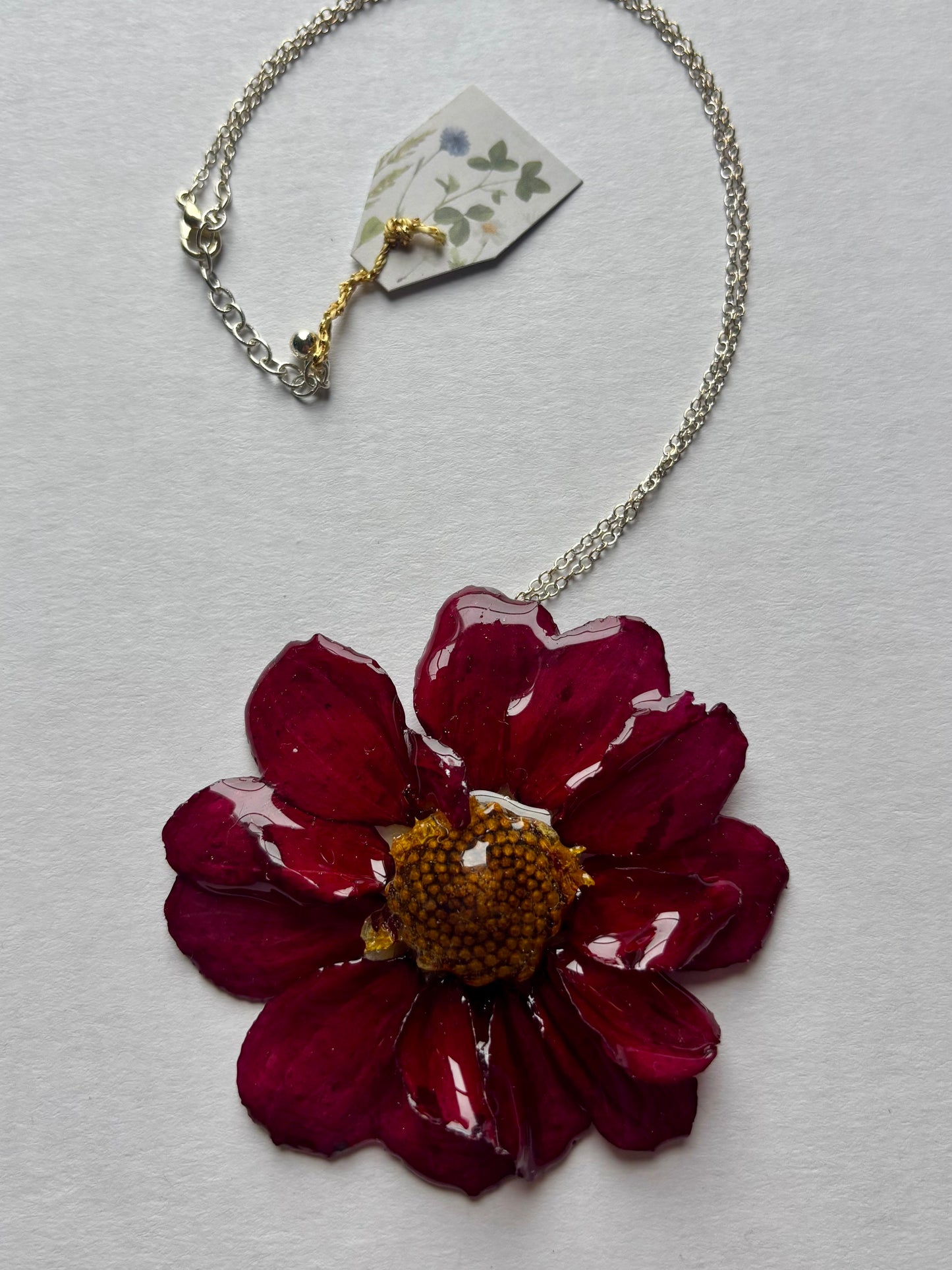 Red Dahlia Necklace