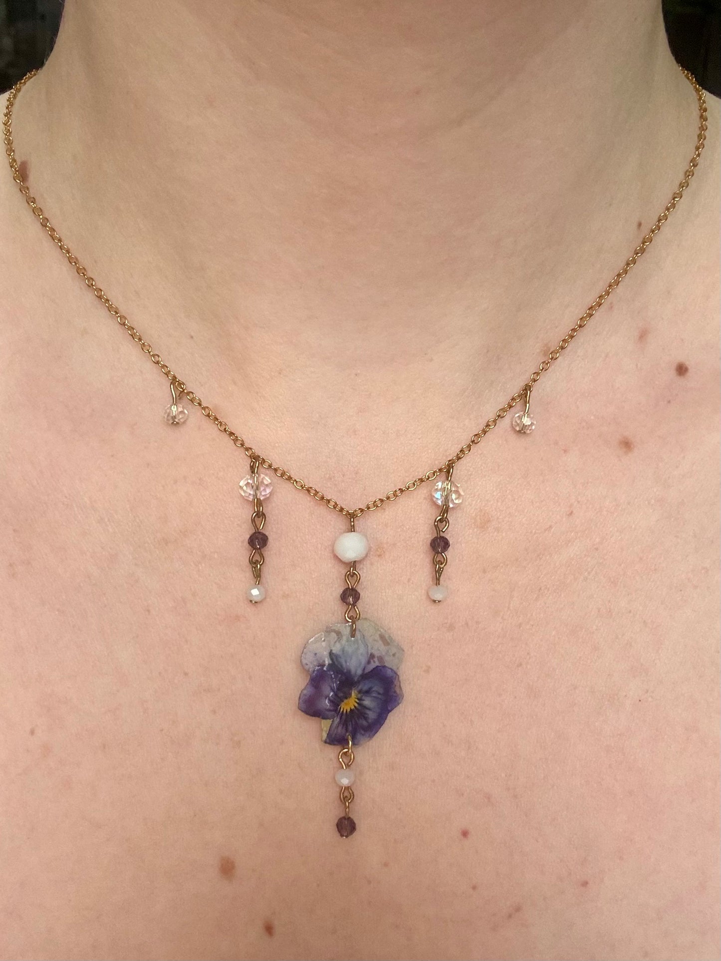 Viola Drop Necklace