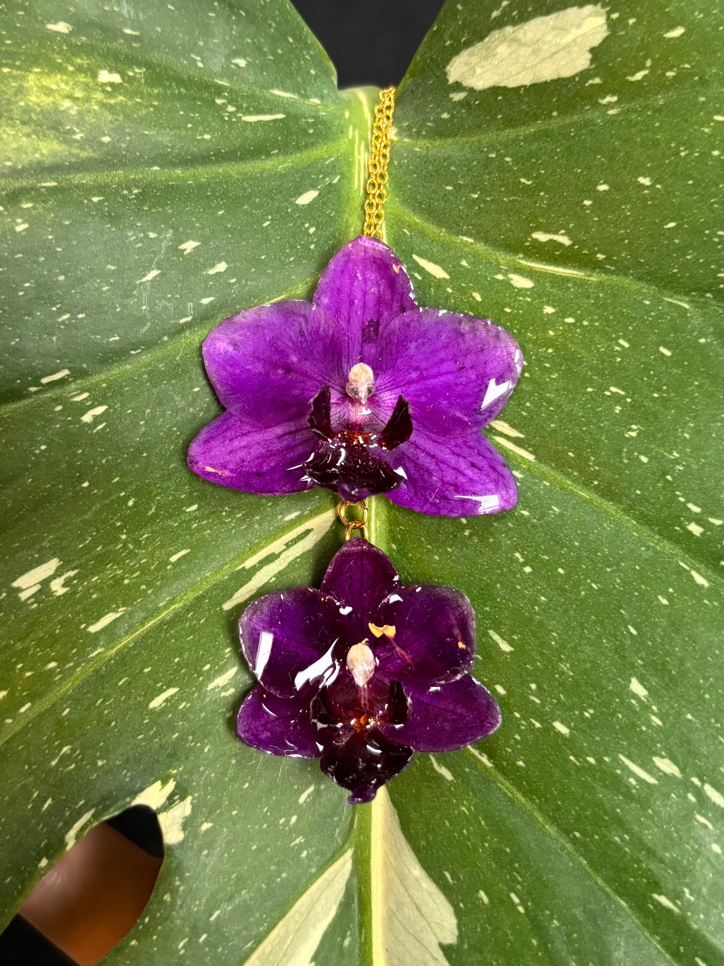Double Orchid Necklace