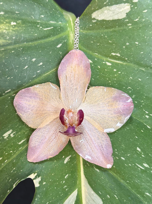 Yellow Orchid Necklace
