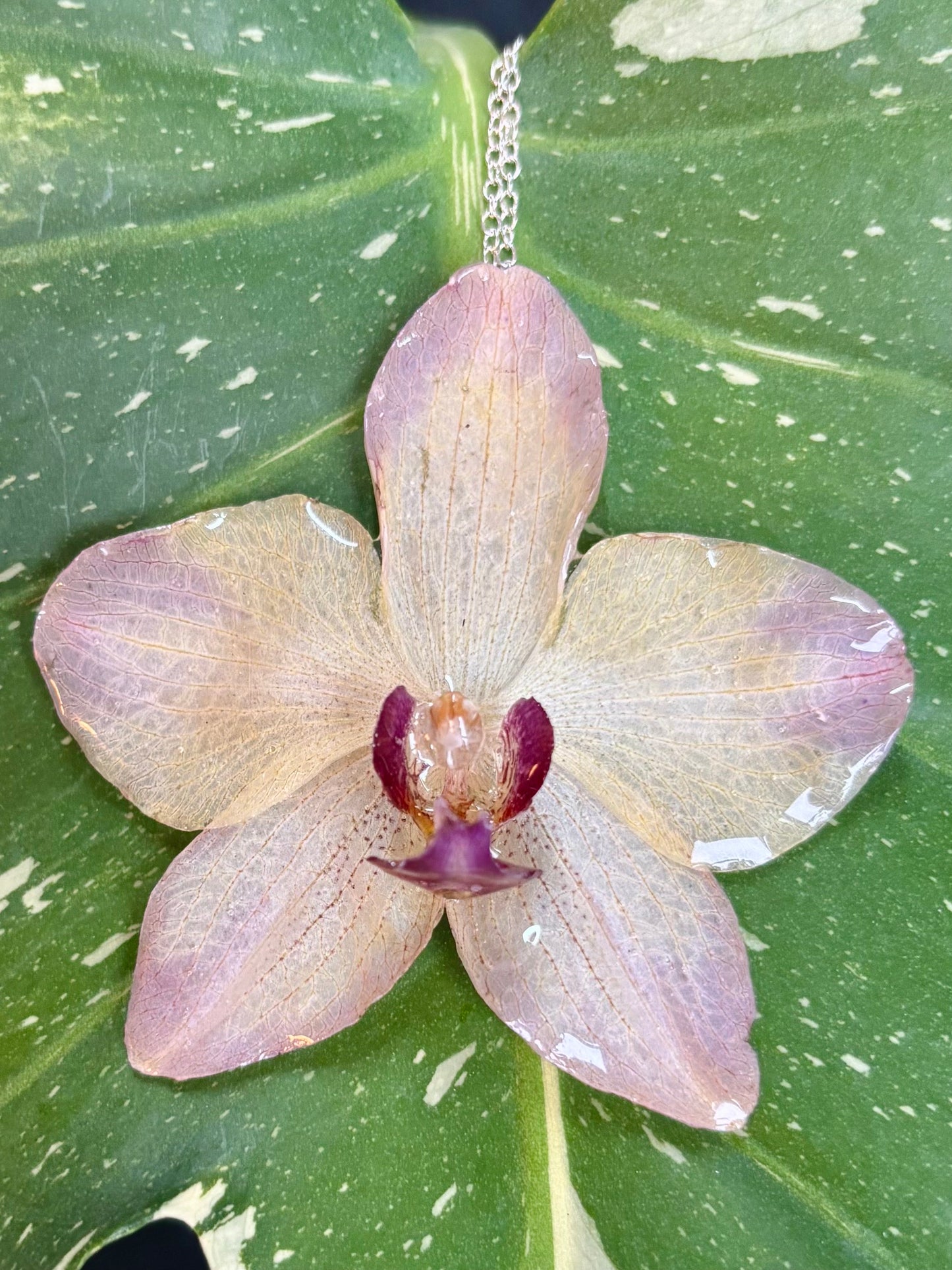 Yellow Orchid Necklace