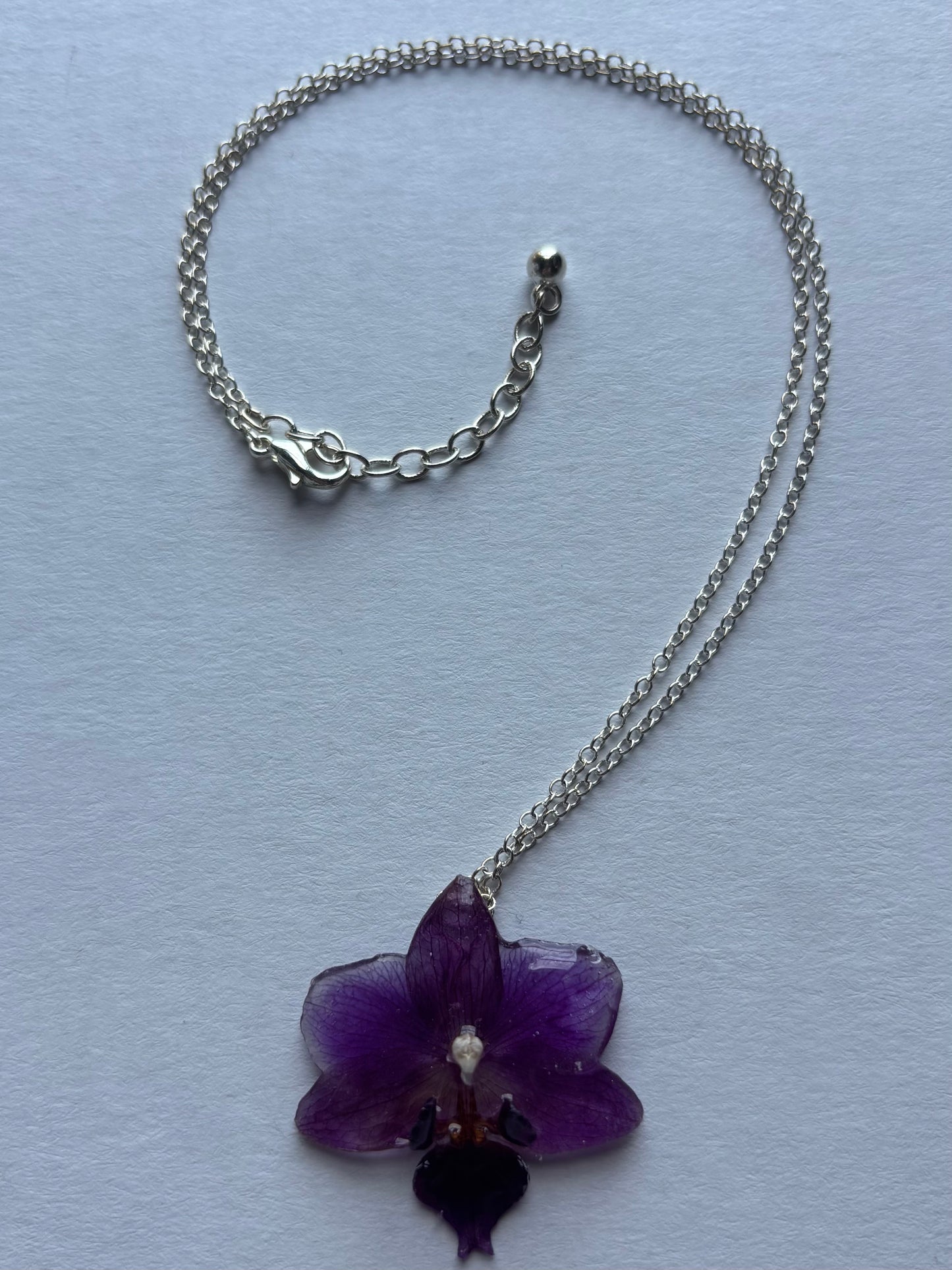 Orchid Necklace - Silver