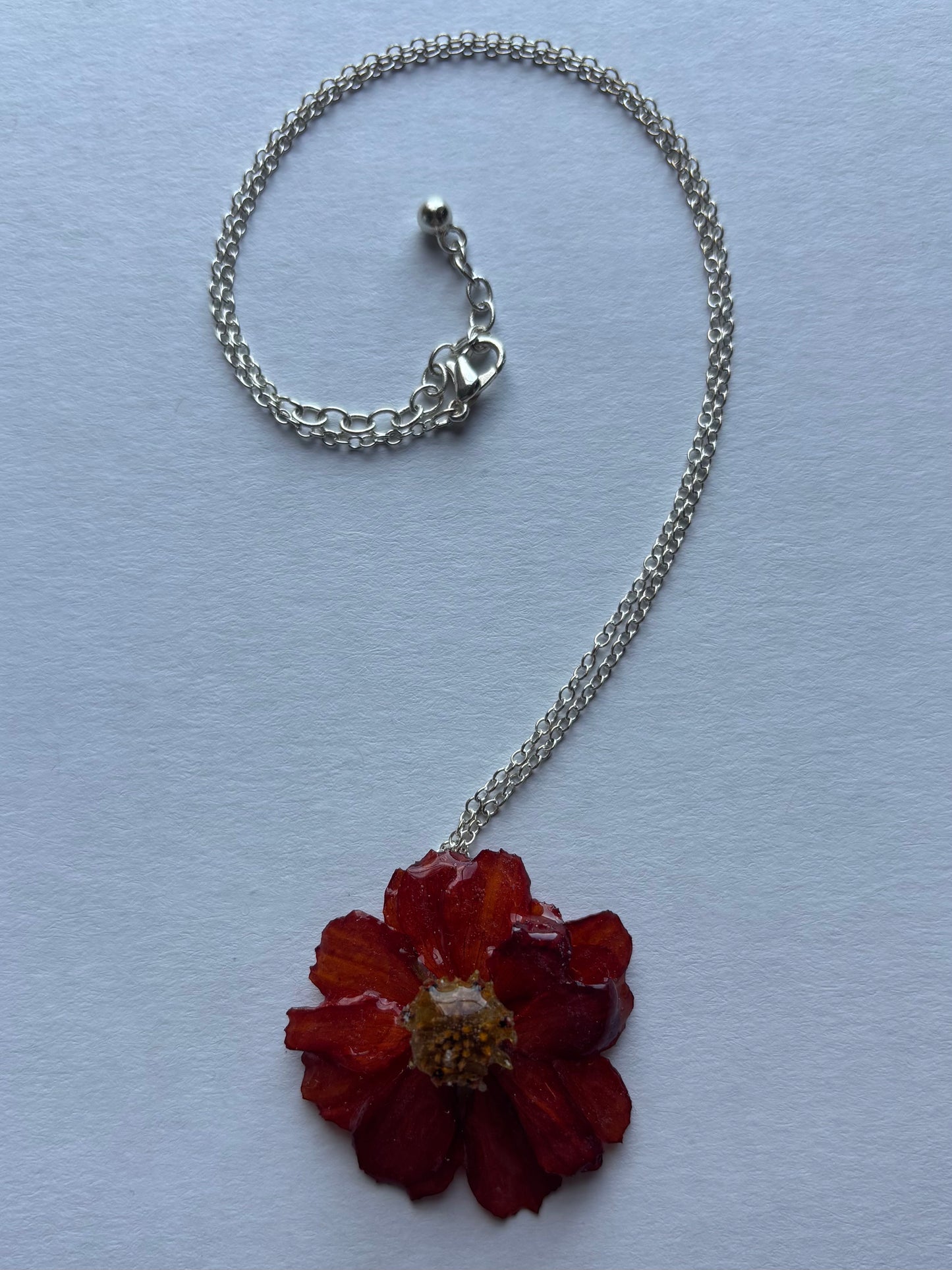 Orange Zinnia Necklace