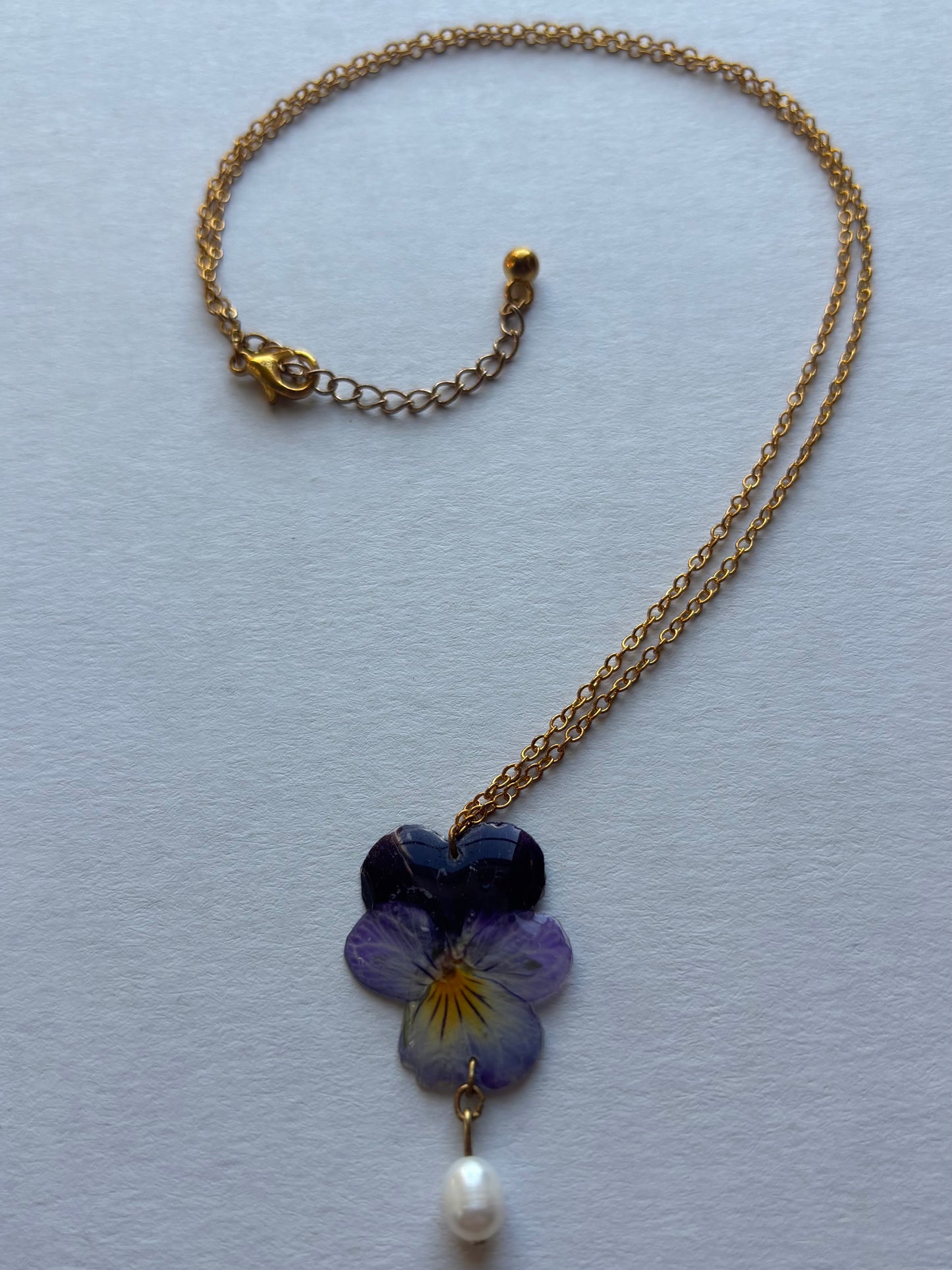 Viola and Pearl Necklace