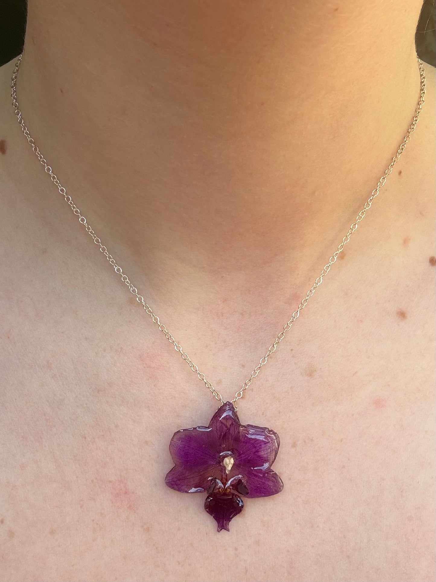 Orchid Necklace - Silver