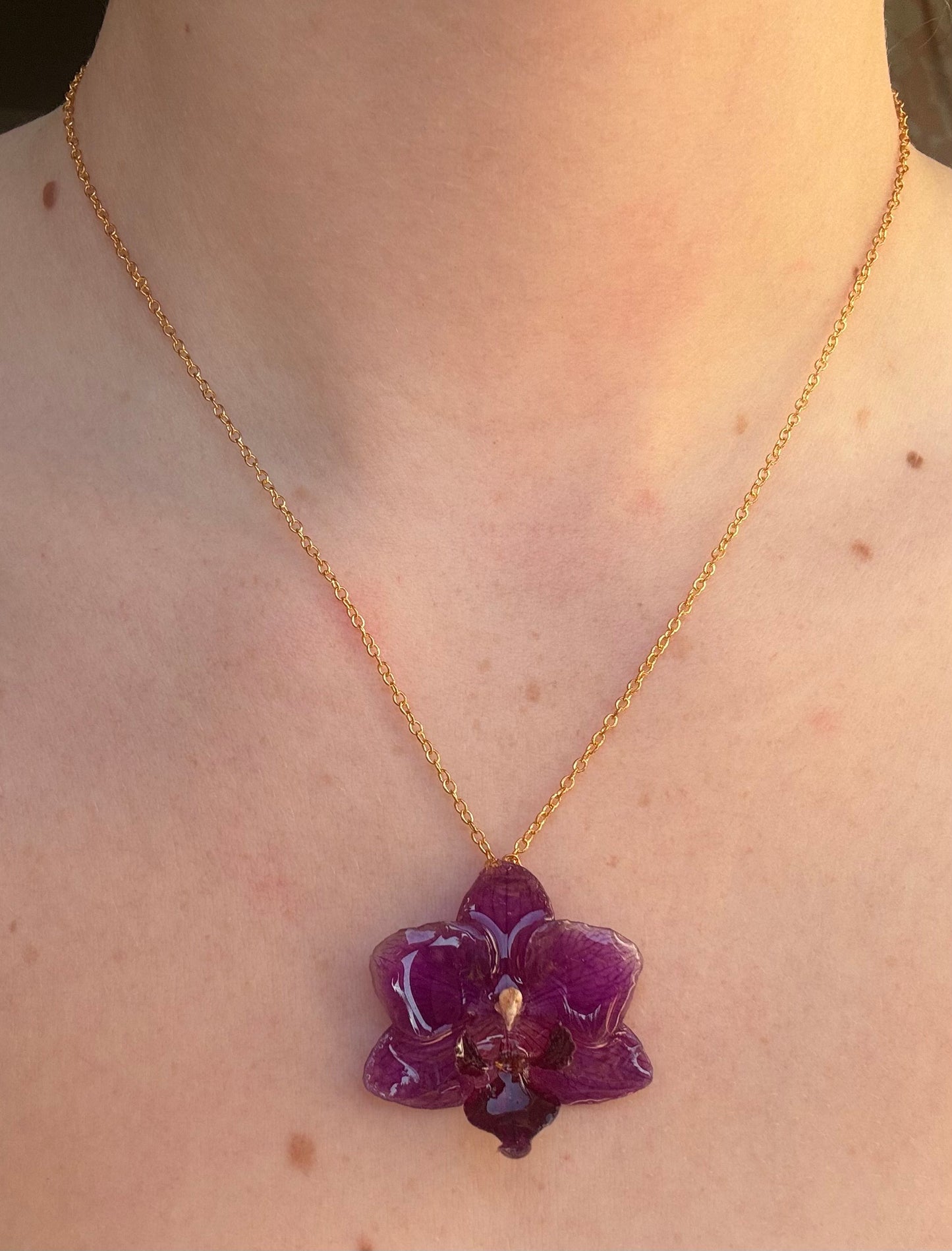 Orchid Necklace - Gold