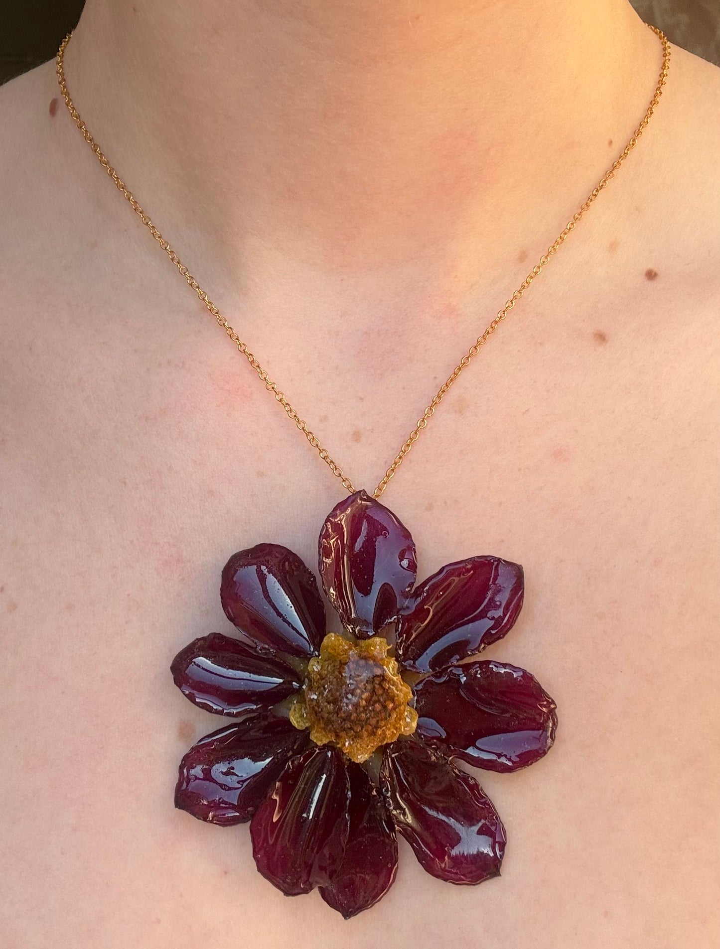 Crimson Dahlia Necklace