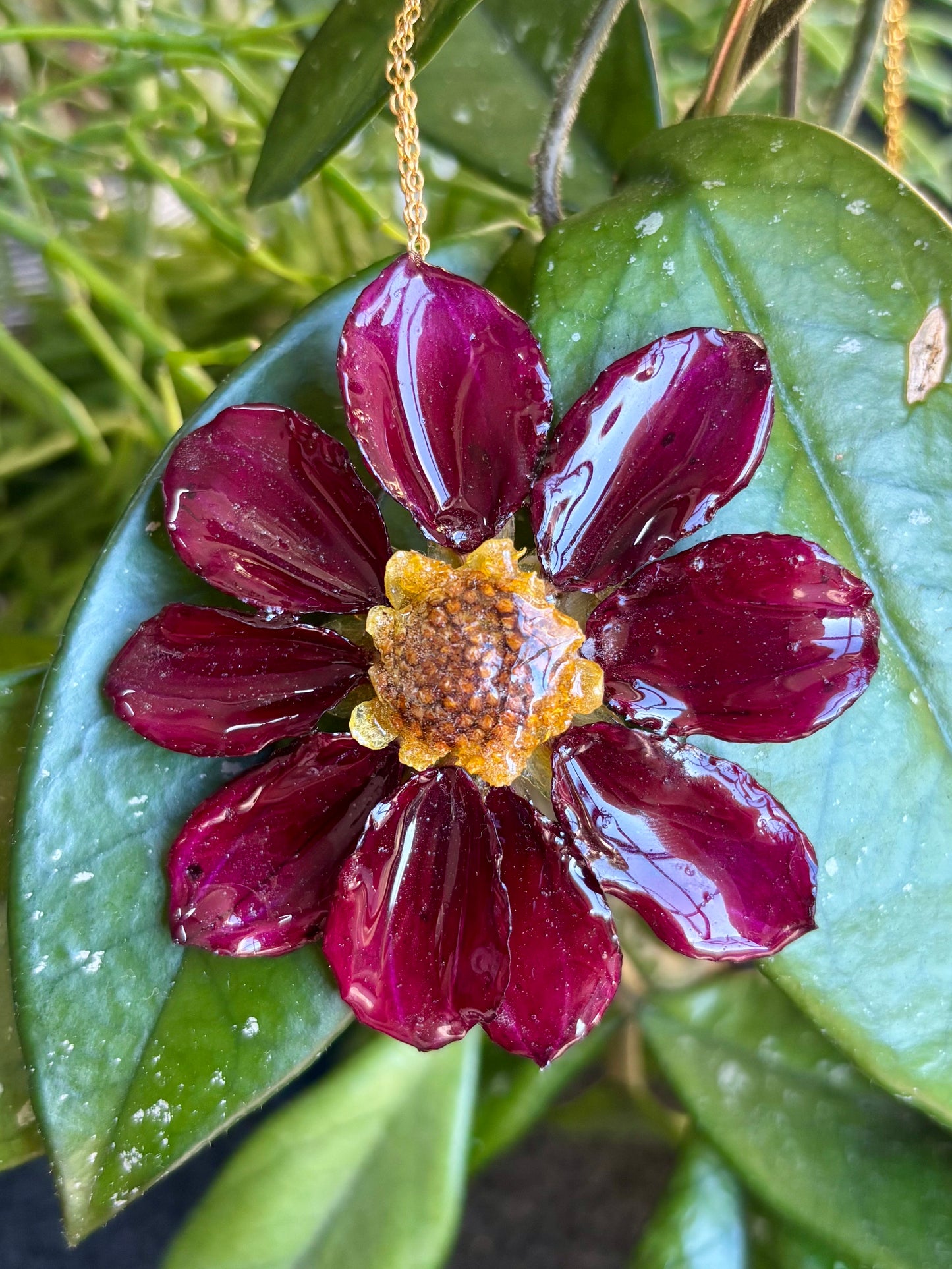 Crimson Dahlia Necklace