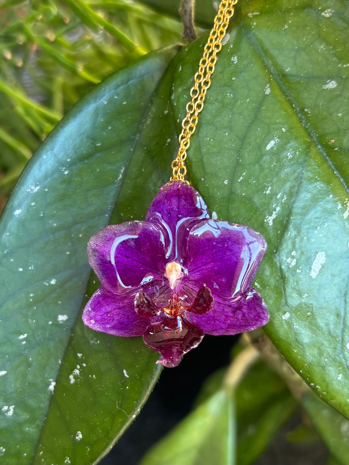 Orchid Necklace - Gold