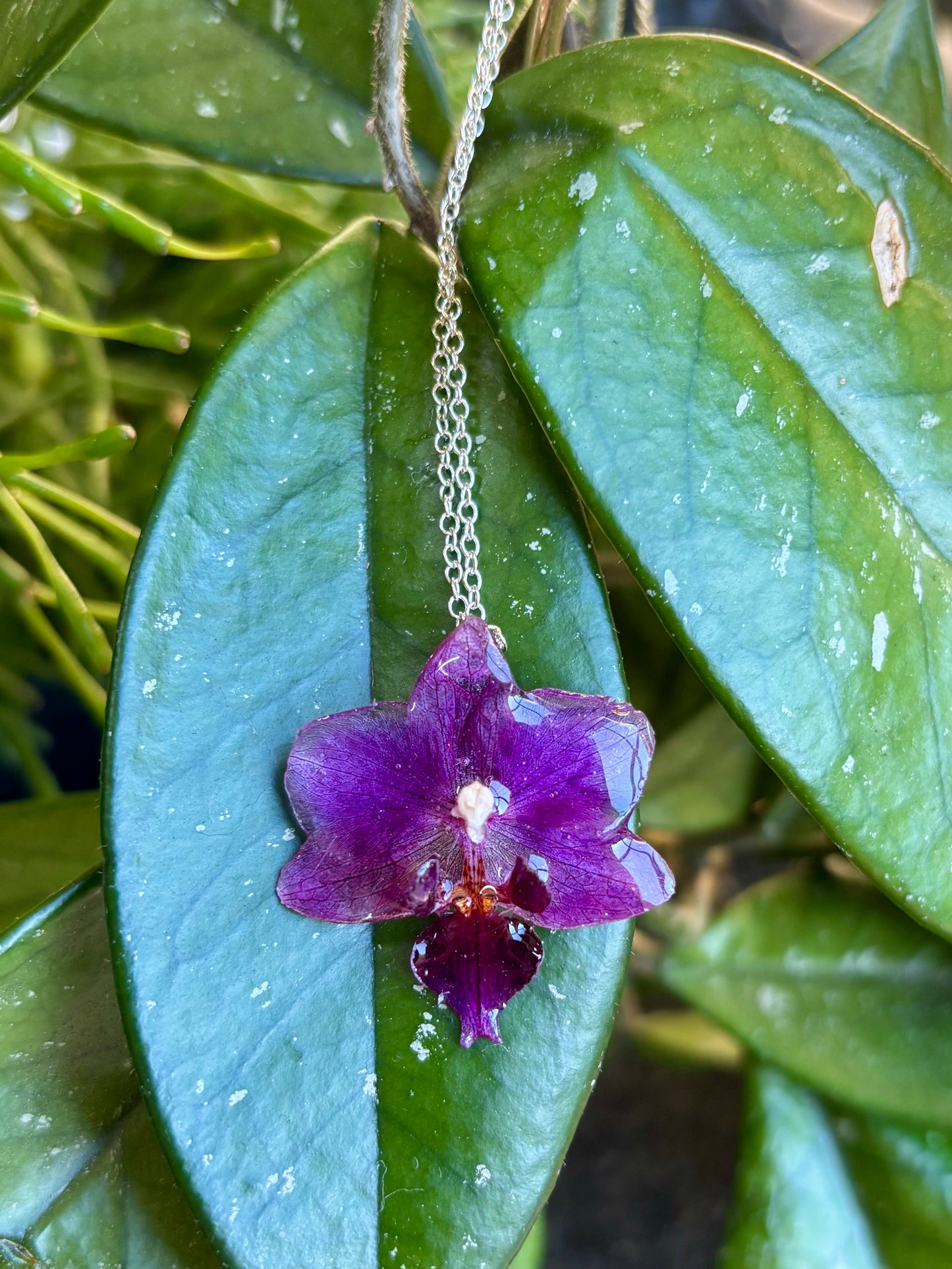 Orchid Necklace - Silver